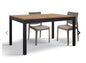 Extendable table 160/220 cm rustic oak oxide metal Alanda