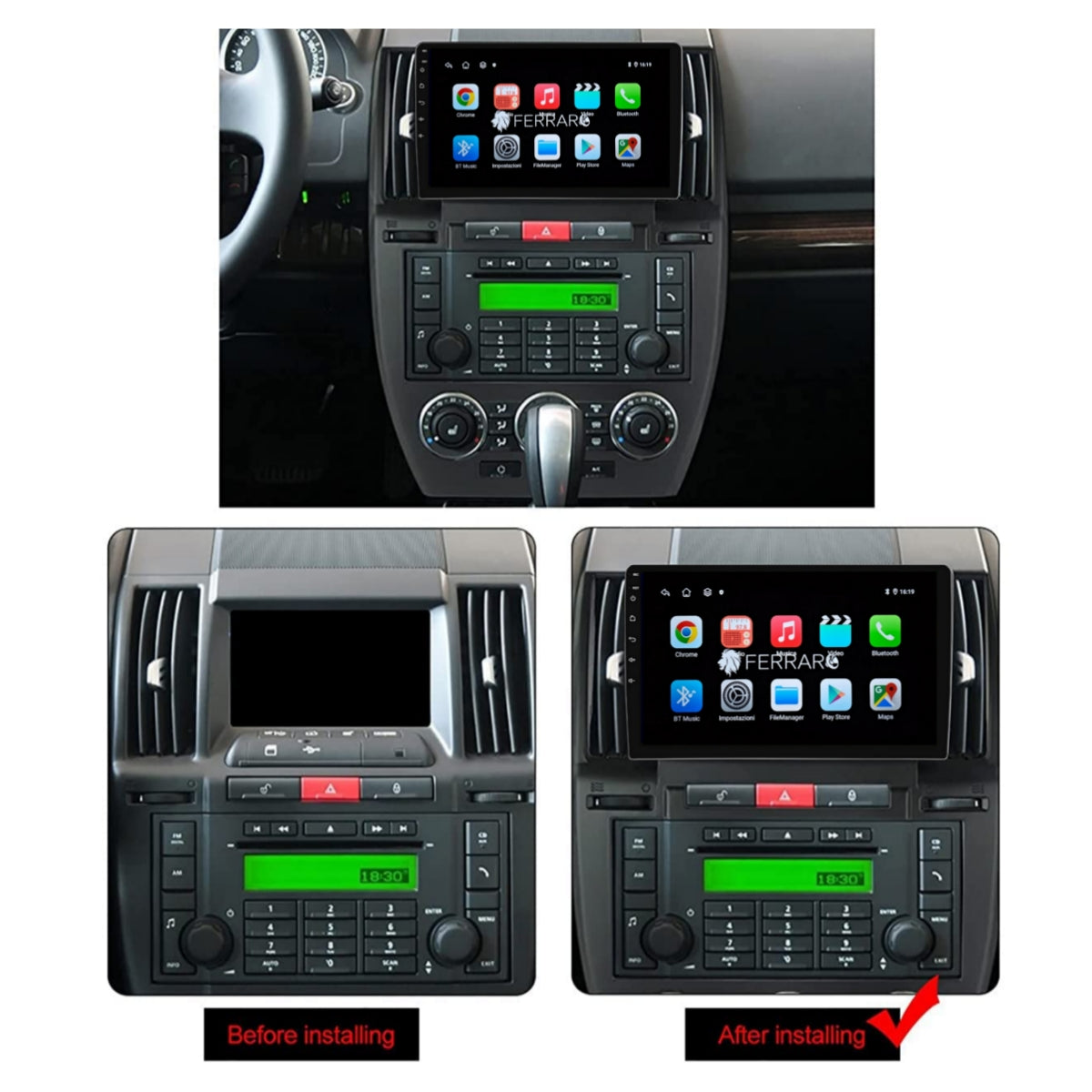 Autoradio per Land Rover Freelander 2  9" (2006-2015) Android, Bluetooth, CarPlay, Android Auto, 2GB/4GB/6GB/8GB Ram