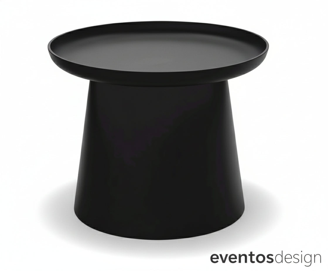 Couchtisch Polypropylen Schwarz Ø50 cm – Modernes Design