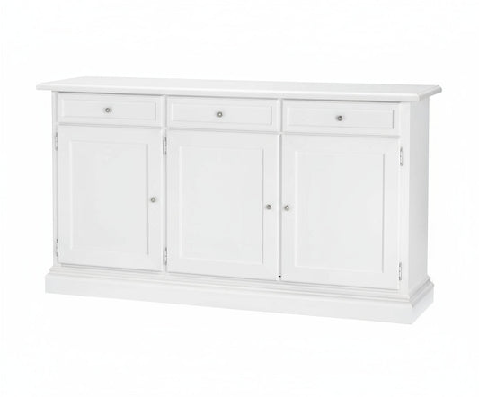 Niedriges Sideboard, mattweiß