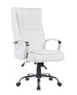 Executive Office Chair White Faux Leather