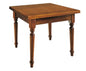 WALNUT TABLE WITH TURNED LEG 80X80, BOOK-LEAF EXTENSION