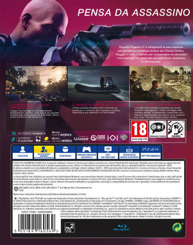 Hitman 2 Ps4 Gioco Playstation 4 Videogioco Italiano Nuovo Hitman Agent Nuovo