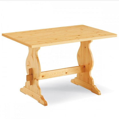 Tavolo Fratino Allungabile in Pino tinta naturale 130x80 cm con 02 Allunga da 40 cm