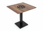 Square Table for Restaurant Dark Melamine-Faced Nice Top