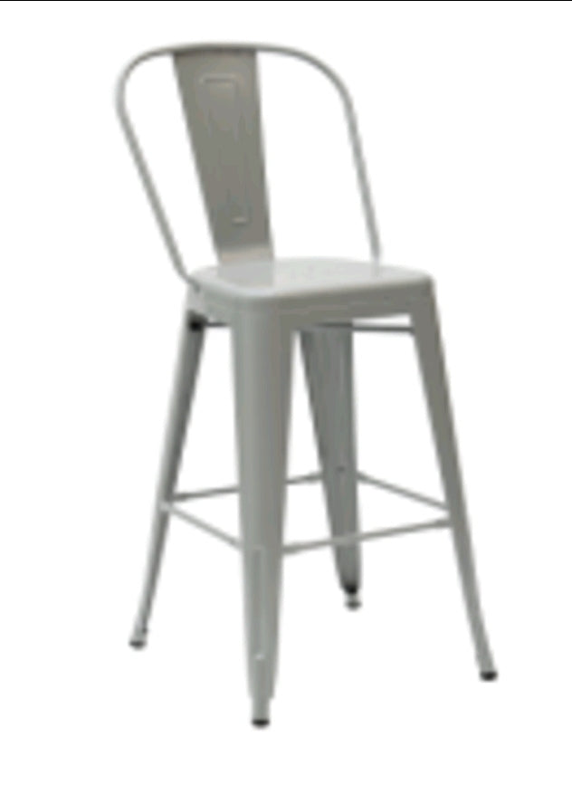 Hocker Metall, Farbe Metallicgrau