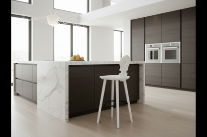 Sgabello Tirolese con Cuore Vienna SG colore bianco - Altezza 76 cm