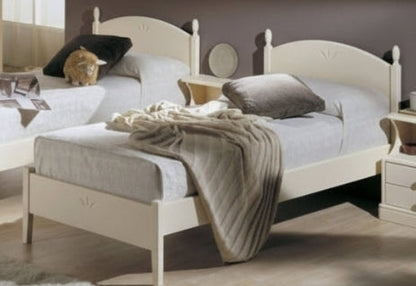 Letto Singolo con Letto Estraibile L.202 P.88 H.88cm colore bianco
