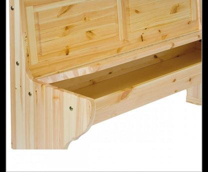 Giropanca angolare in legno di pino tinta noce