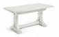 Extendable matte white table
