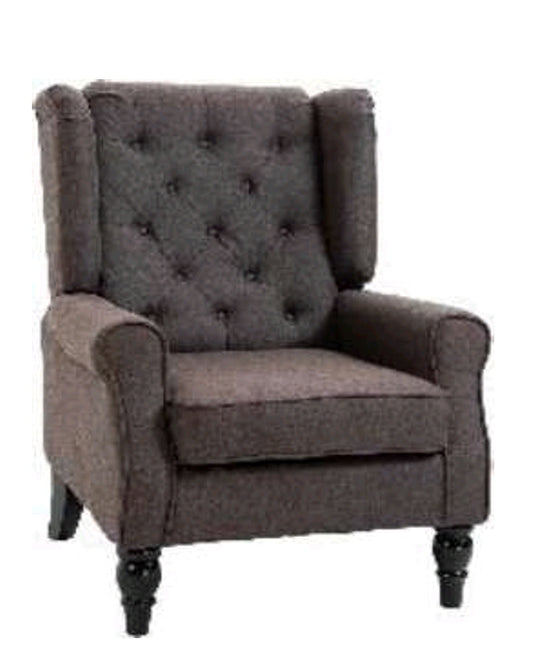 Beatrice Push Back Recliner with 2 Positions - Sherpa Fabric with Headrest