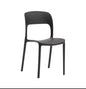 Black Polypropylene Chair for Bar Home Rome Bergamo Pavia Grosseto Aosta Biella Turin