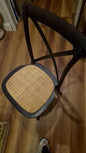 Thonet chair in solid wood and rattan seat, black finish, stackable for bars, bistros in Orosei, La Spezia