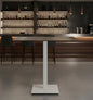 Indoor outdoor restaurant table with HPL top 50x70 Country