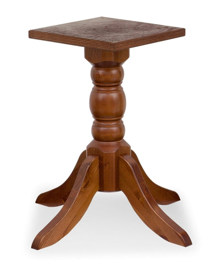 Tavolo Legno Base Tornita - in Pino Tinta noce Contract Ristorante