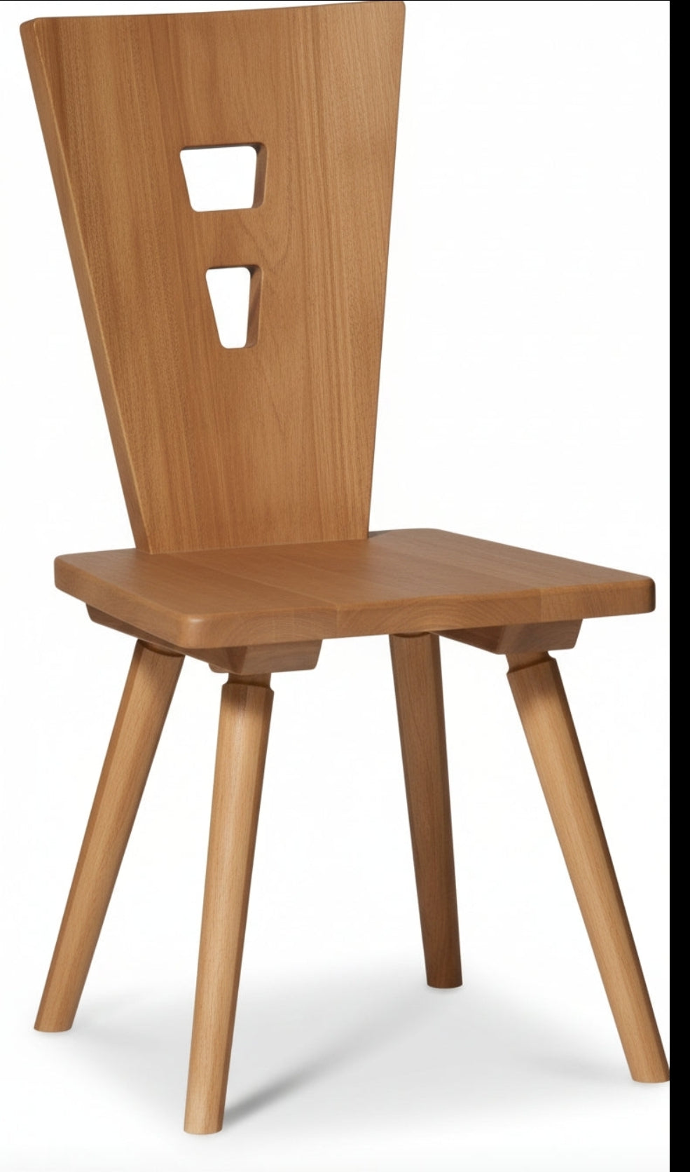 Sedia Tirolese in Legno Massello  tinta naturale per Contract Hospitality