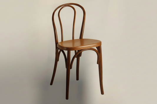 Sedia Thonet in Faggio Tinta Naturale con Fondino Legno