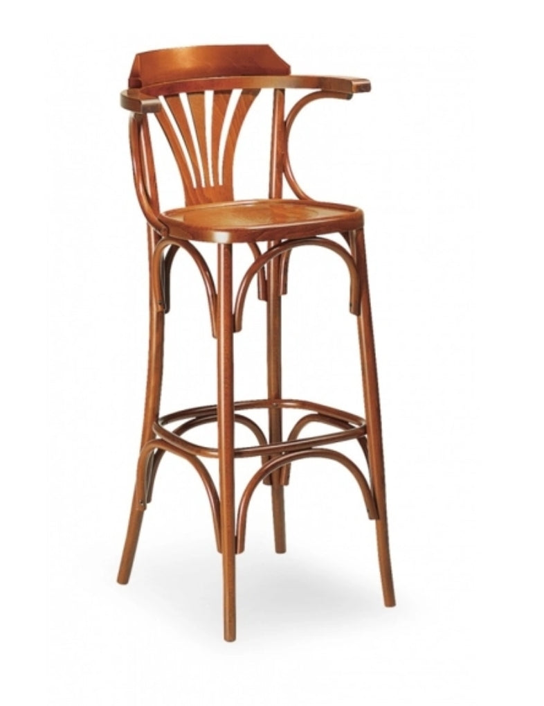 Sgabello Alto Faggio con Braccioli H75 - Irish Pub Birreria Contract
