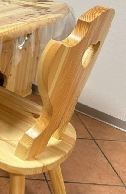 Tiroler Stuhl aus Kiefernholz Naturfarben Rom Bergamo Pavia Grosseto Aosta Biella Turin