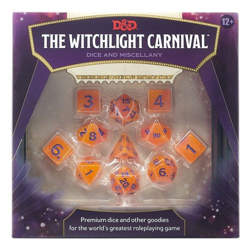 Dungeons & Dragons - The Witchlight Carnival Würfelset und Zubehör - Rollenspiel-Würfelset