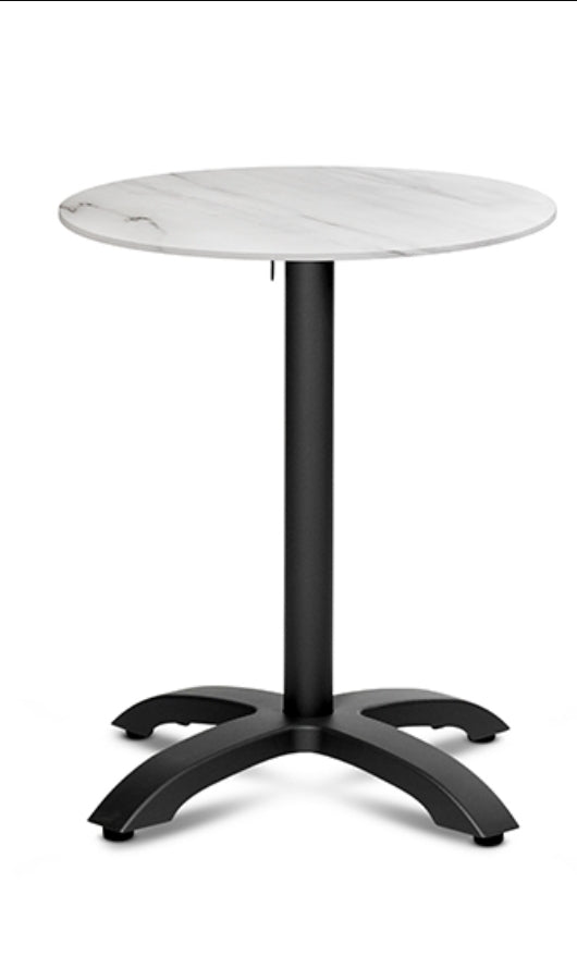Outdoor Aluminum Table Ø60cm - Customizable Top for Restaurants