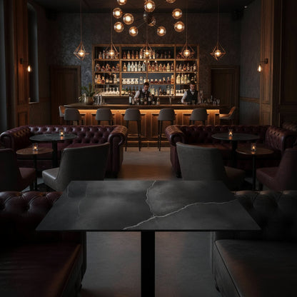 Tisch für Pub-Restaurants, Lounge-Bars, für den Innen- und Außenbereich, 79x79