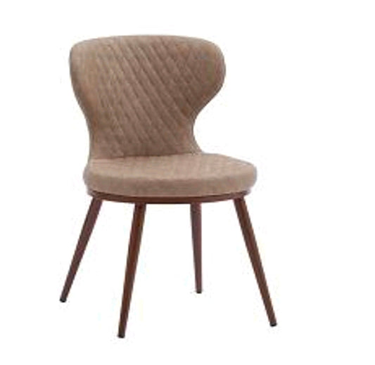 Sedia Ecopelle Beige a rombi
