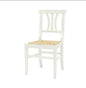 Chair with wooden seat, lacquered White