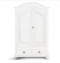 ROUND HAT WARDROBE MATTE WHITE SHABBY 125x60x200 (1245)