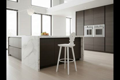 Sgabello Tirolese con Cuore Vienna SG colore bianco - Altezza 76 cm