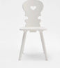 Tyrolean chair with fir heart, white, green, blue VIENNA, mountain chalet style