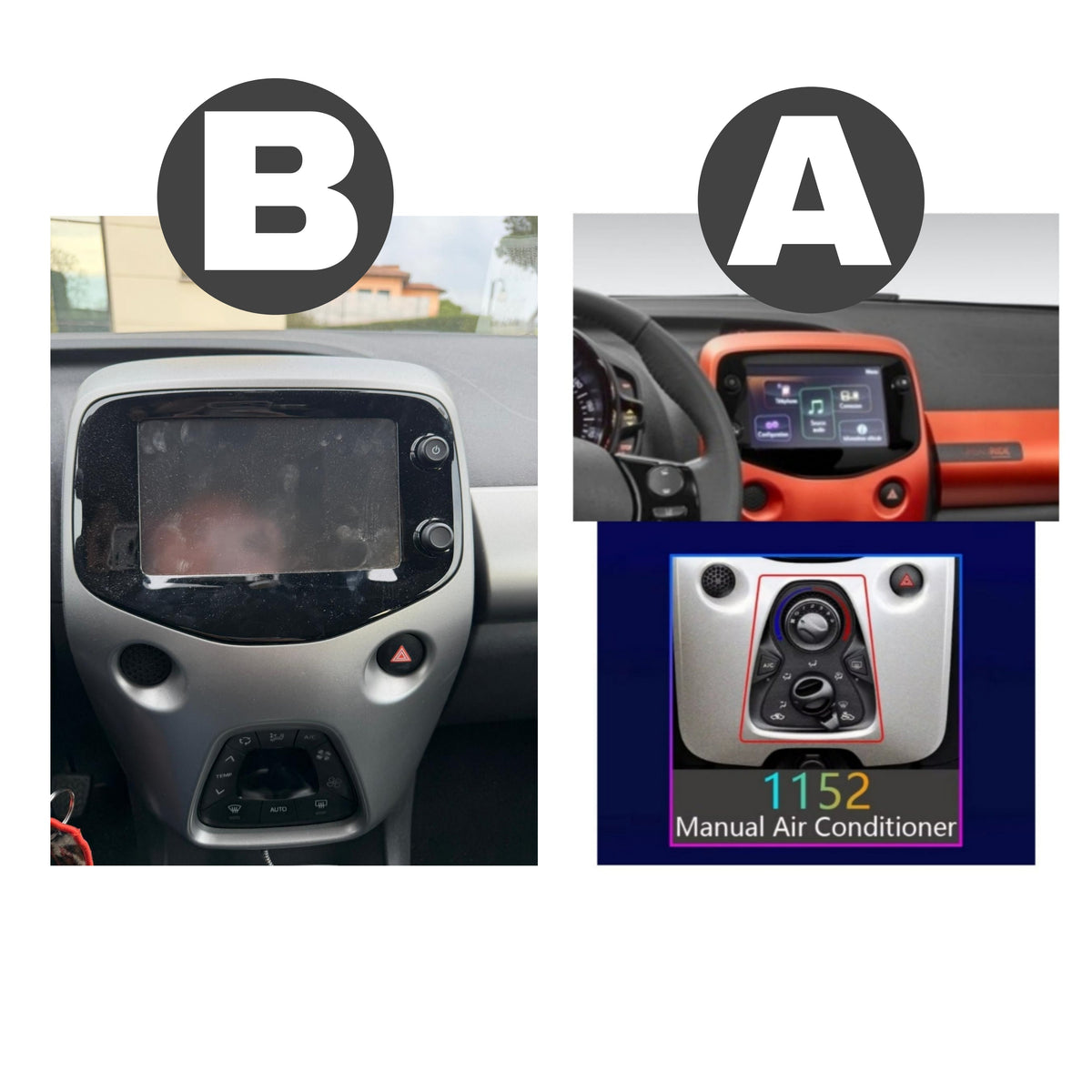 Autoradio per Toyoya Aygo, Citroen C1, Peugeot 108 10" (2014-2022) Android, Bluetooth, CarPlay, Android Auto, 4/64GB Ram