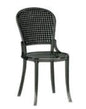 Smoked gloss Viennese transparent polypropylene chair W.46 H.88 D.55 SH.47