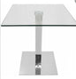 Brass-plated stainless steel table with tempered glass top L 700 mm x D 700 mm