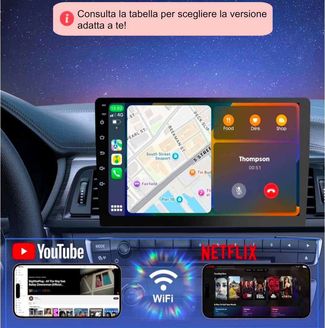 (PRENOTA) Autoradio per Mercedes ML, GL X164 9" (2005-2012) Android, Bluetooth, CarPlay,  Android Auto, 2GB/4GB/6GB/8GB Ram