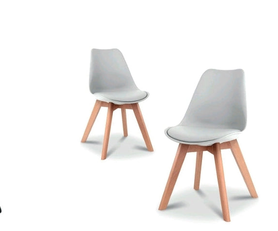 Sedia in polipropilene con seduta in ecopelle stile scandinavo per Bistrot