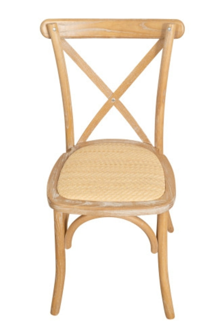 Thonet-Stuhl aus Massivholz und Rattan-Sitzfläche in Naturfinish, stapelbar