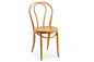 Thonet chair in natural stained bentwood with wooden seat