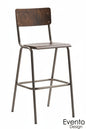 SCUOLA Stool Gun Barrel Frame Aged Walnut - Classic Style