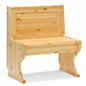 Rustic pine wood bench 56 - Corner unit with storage compartment