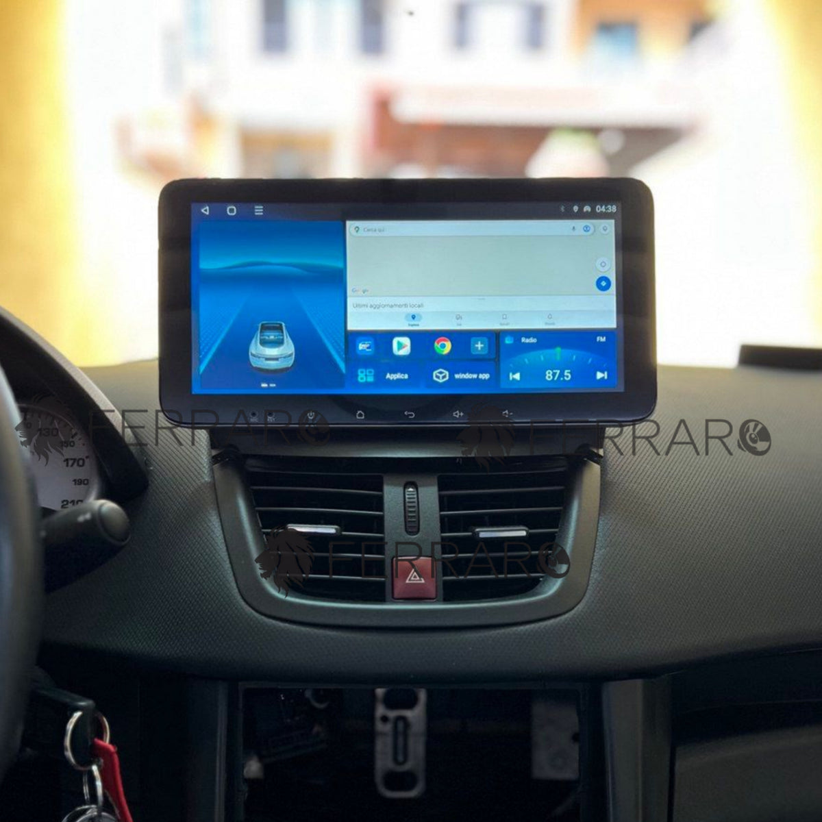 Autoradio per Peugeot 207/207cc 10.35" (2006-2015) Android, Bluetooth, CarPlay, Android Auto, 4/64GB Ram