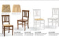 Arte Povera chair for restaurants in stock - Wood or Straw Seat - Piacenza