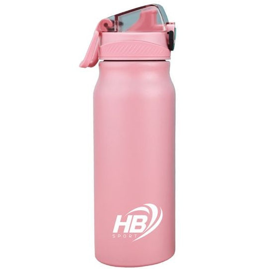 BORRACCIA TERMICA ACCIAIO INOX 500ml BOTTIGLIA THERMOS CON PIPETTA 12-24h ROSA