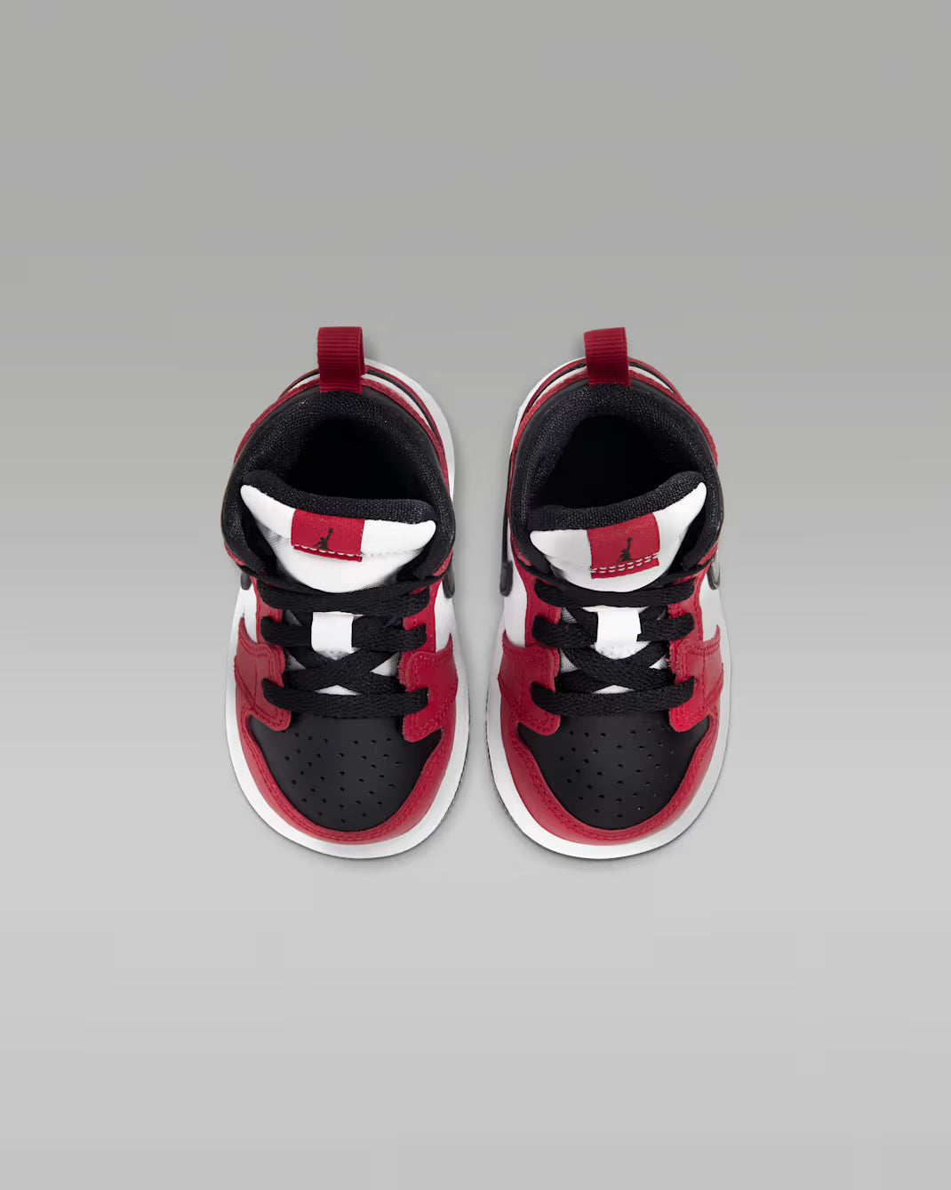 Jordan 1 Mid Sneakers Bambino Nero Rosso - 640735-069
