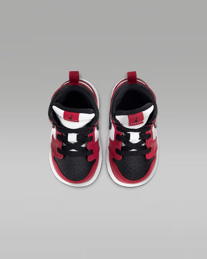 Jordan 1 Mid Sneakers Bambino Nero Rosso - 640735-069