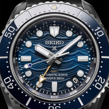 Seiko SPB509J1 – Automatischer Taucher GMT – Blaues Zifferblatt – 42 mm Gehäuse – Code SPB509J1