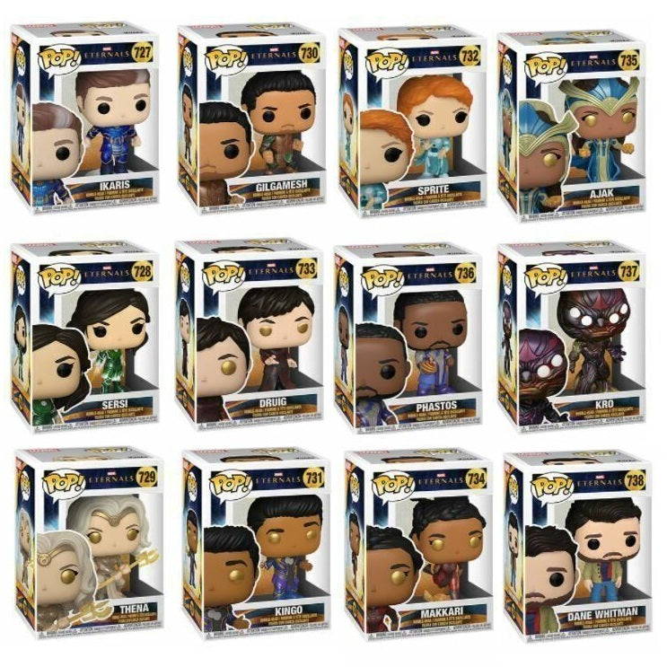 Funko Pop! Eternals Komplettset 727 bis 738 Welle Figur Komplettsammlung