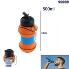 BORRACCIA SPORTIVA BOTTIGLIA 500ML PALESTRA PIEGHEVOLE PALLA BASKET 90039