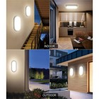 LAMPADA LED DA PARETE APPLIQUE OVALE 18W LUCE FREDDA 6000K INTERNI ESTERNI FC104