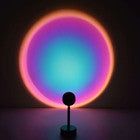 LAMPADA PROIETTORE ATMOSFERA LED TRAMONTO ARCOBALENO LUCE ORIENTABILE USB SUNSET